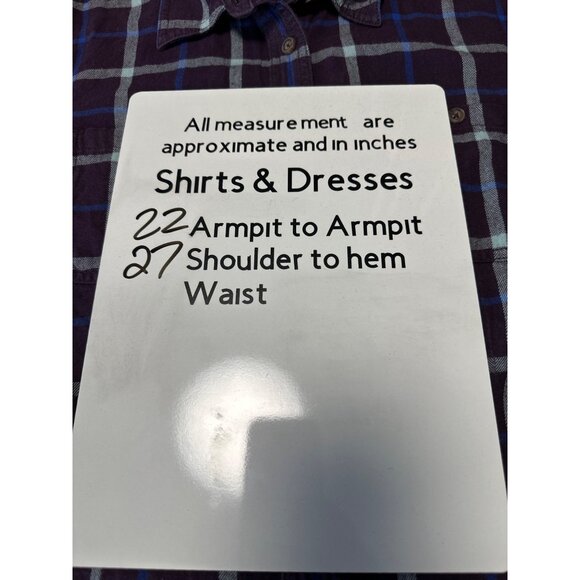 Duluth Trading Co Women's Long Sleeve Free Swingin' Flannel Shirt  Size L - Picture 11 of 11